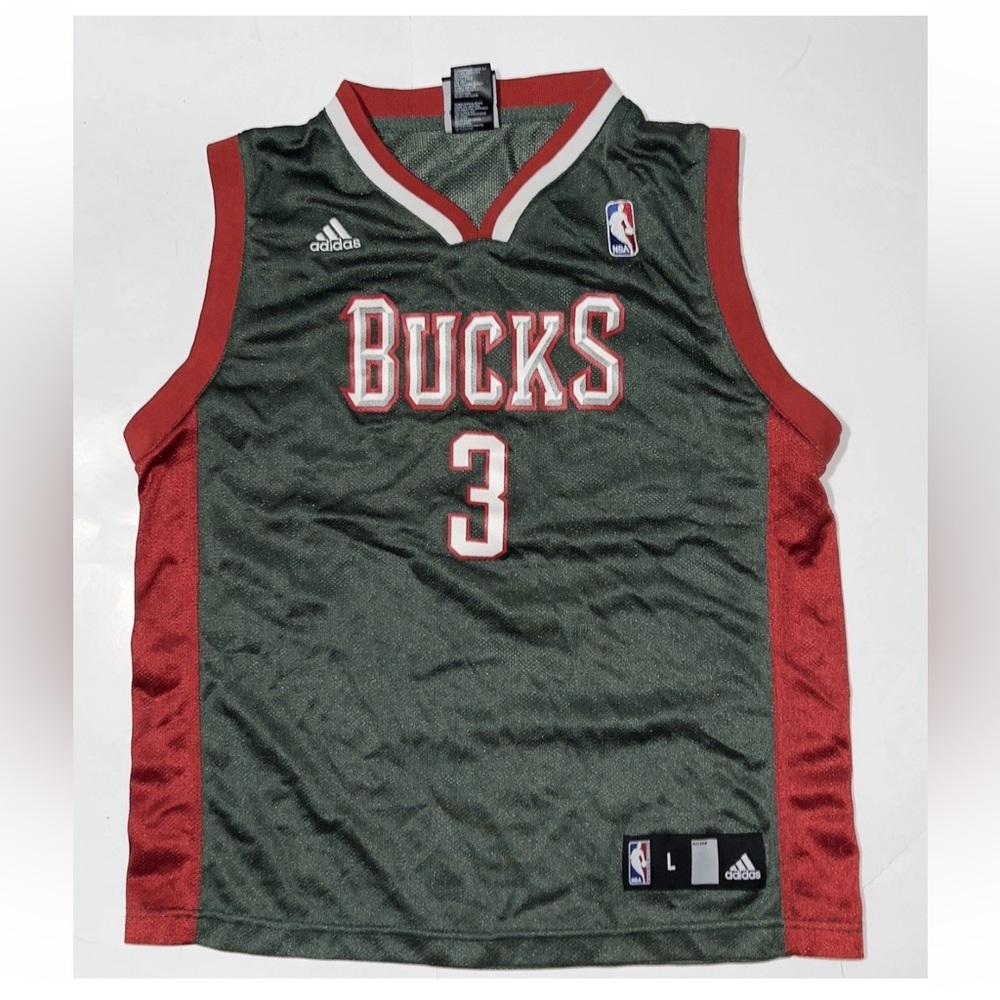 Vintage Adidas Milwaukee Bucks Brandon Jennings #3 Boy’s Jersey Size Large